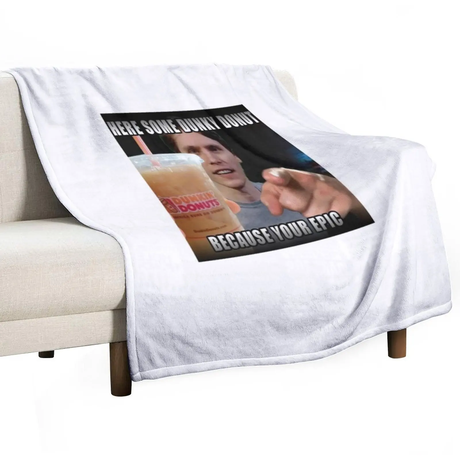 HERE SOME DUNKY DONUT - ***JERMA FUNNY*** Throw Blanket Fashion Sofas Luxury St Heavy Blankets