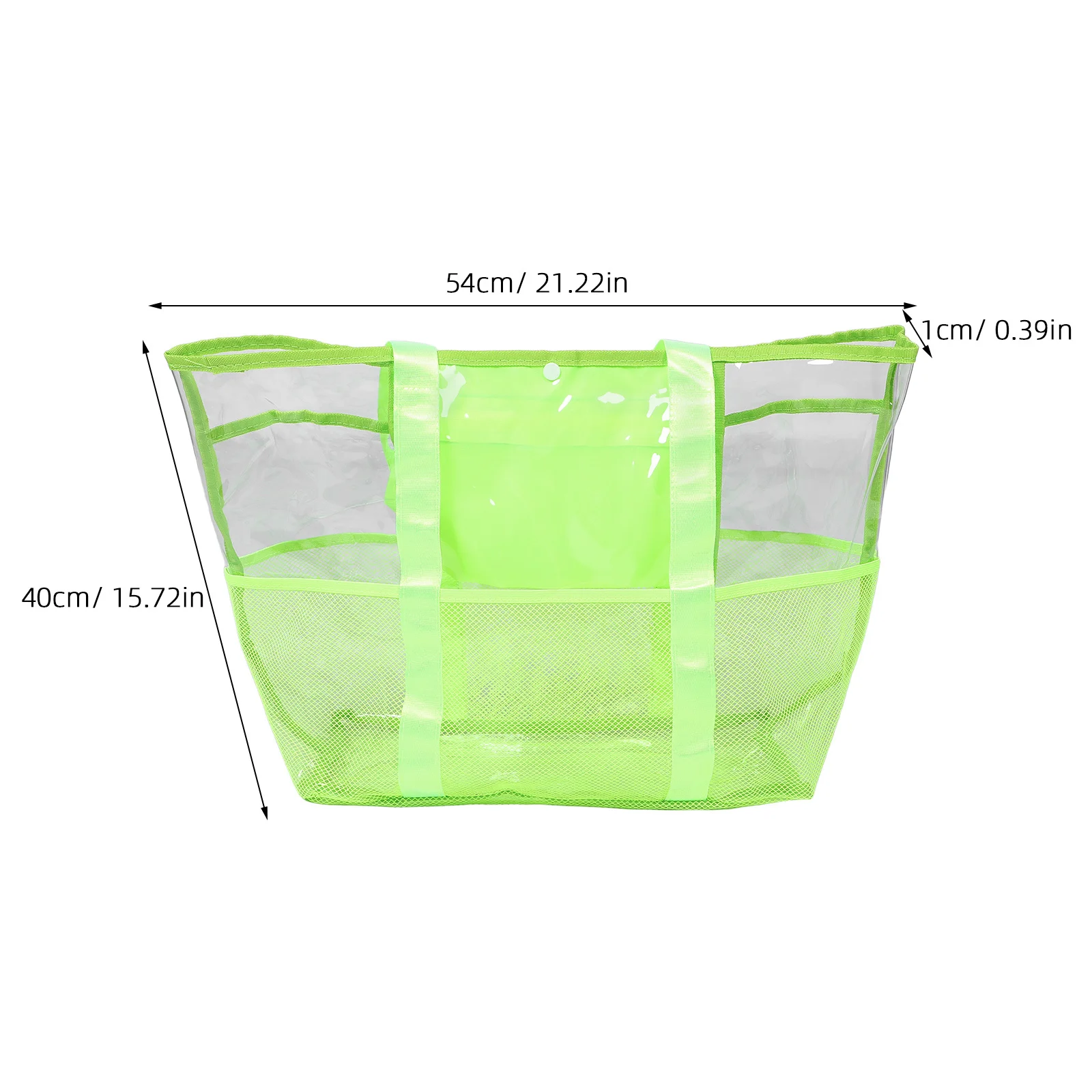 Foldable Mesh Beach Bag Lightweight Large Capacity Travel Tote Mini Pocket Outdoor Swim Pool Vacation Beach Essentials