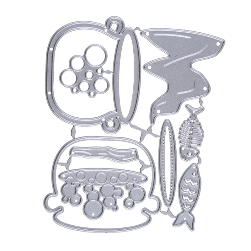 ฮาโลวีนหม้อ Shaker ตัดโลหะตาย Stencils สำหรับ DIY Scrapbooking Decor