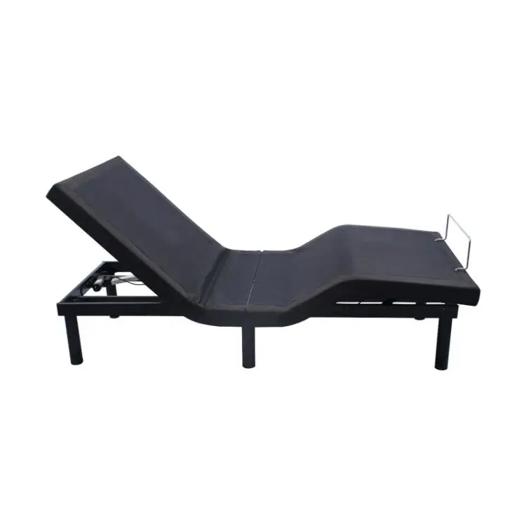 Electric Adjustable Bed Base with Safety Lock Button Modern Design Foldable Feature for Senior Citizens Home Furniturepromote sa