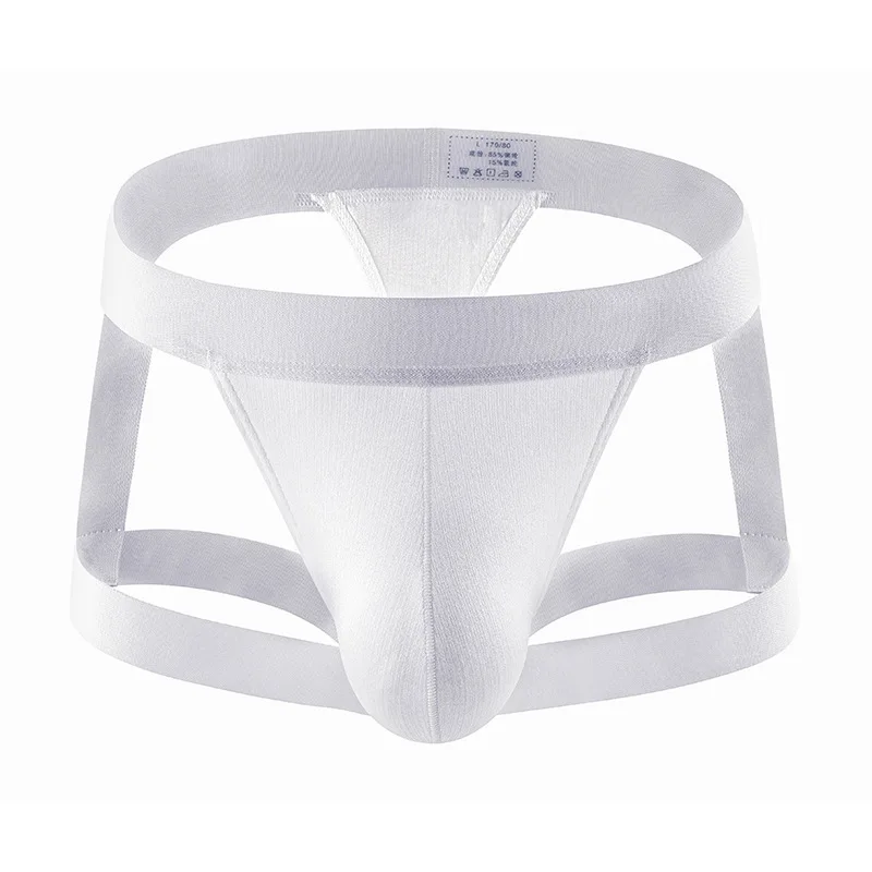 ‌ Мужские спортивные стринги, ремни для ног, U-образная спинка, нижнее белье из ледяного шелка, дышащее нижнее белье для тренировок в тренажерном зале, бега, спортивное нижнее белье
