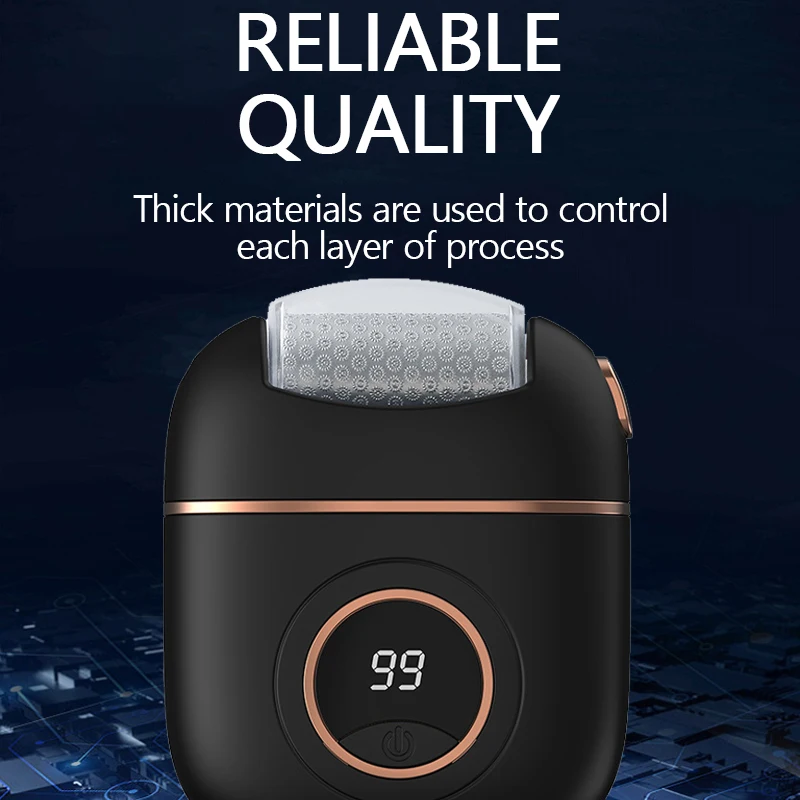 قابلة للشحن القدم طاحونة المياه برهان شاشة ديجيتال أداة باديكير ذكية كعب التلقائي فرك القدم مزيل الجلد الميت