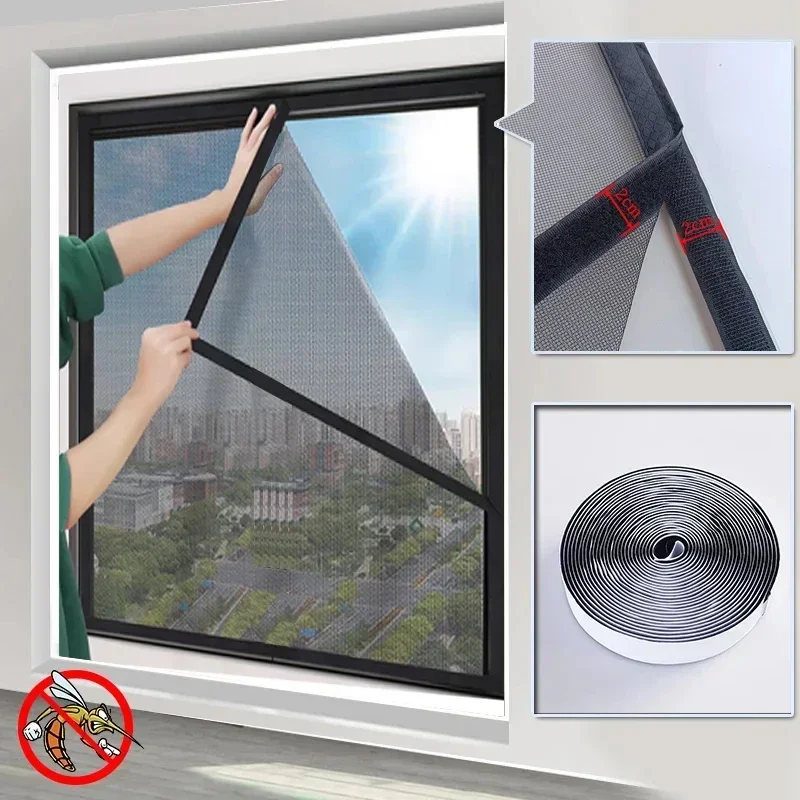 Customizable Size Window Screen Black Window Mosquito Net Summer Screen Anti Insect Air Tulle Invisible Bug Protection Screen