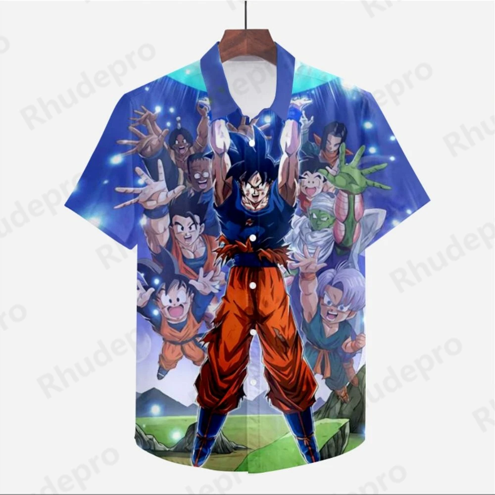 Blusa Dragon Ball Z extragrande masculina, streetwear estilo praia masculino, streetwear original, roupas fofas, camisas para viagem de temporada,