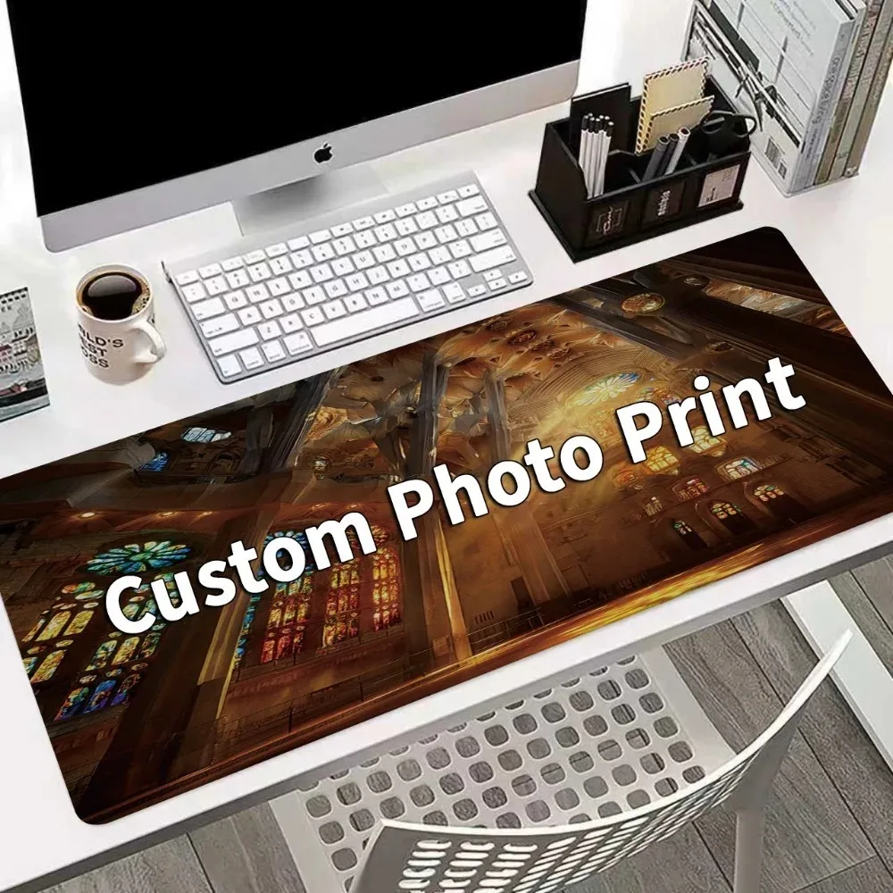 CIFbuy Upload Your Own Image Multi‑Sizes Custom Photo Print Gaming Mouse Pad, Large Desk Mat Non‑Slip Rubber for Office Gaming