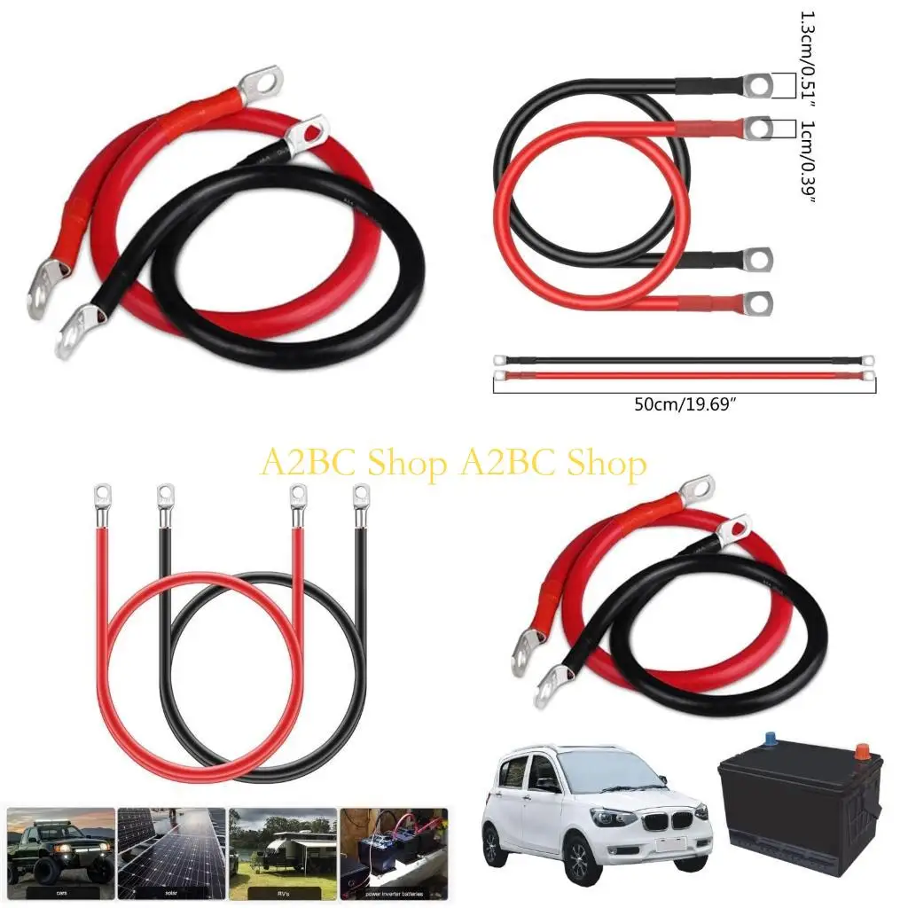 A2BC 5AWG Red + Black Copper Battery Inverter Cable Solar RVs Car Boats Power Wire
