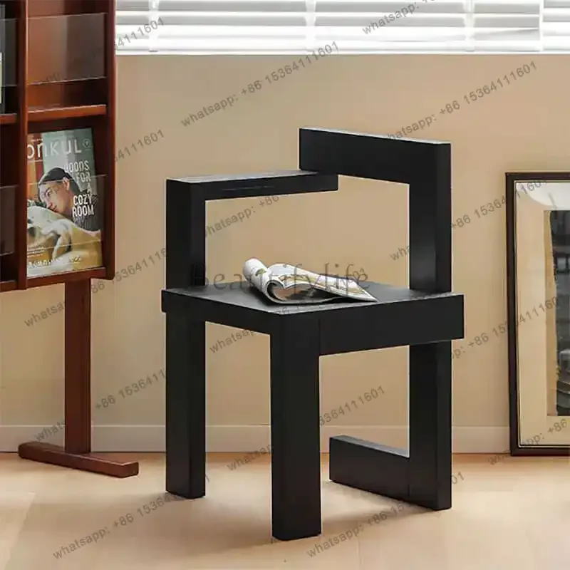 Bedroom Dining Room Decor Luxury Solid Wood Creative Living Room Chairs Building Block Modeling