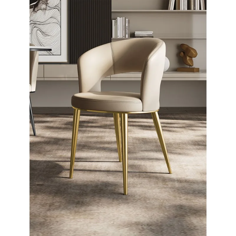 

Leather dining chair household dining table chair tea chair stool high-end