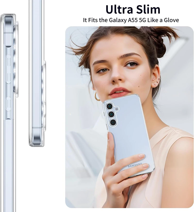 Transparent Silicone Soft Case For Samsung Galaxy A16 A36 A56 A26 A06 A55 A35 A15 A25 A54 A34 A14 A24 Ultra Thin Cover Shell - náhled 6