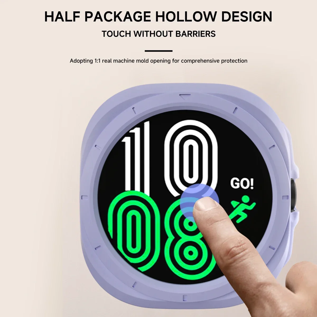 Scale Protective Case for Samsung Galaxy Watch 7 Ultra 47mm PC Full Coverage Shell for Galaxy Watch 7 47mm Protector Fram