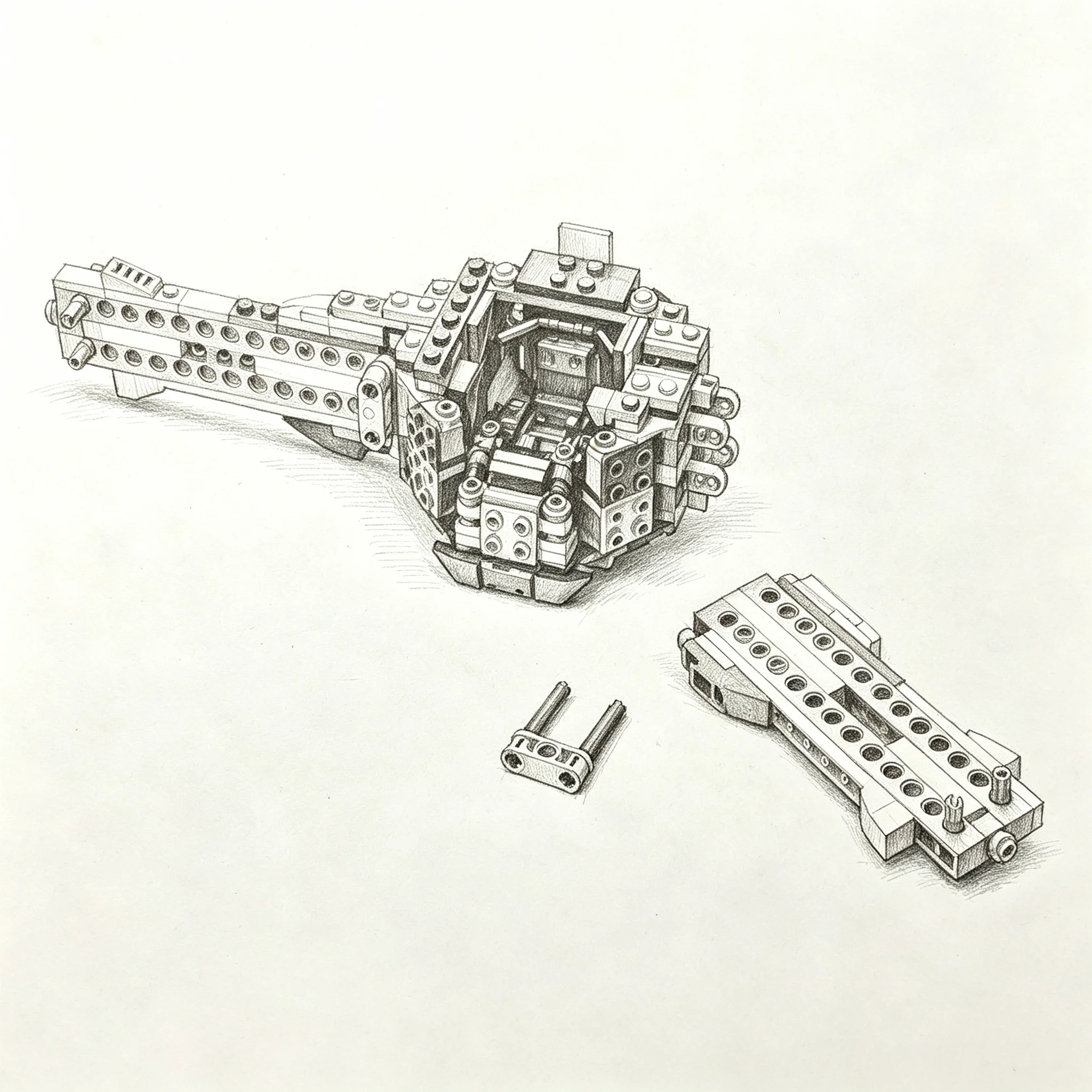 2026 NEW Technical 1900PCS+ 1:8 Scale Spaceship Bricks MOC Model Advanced Construction Exclusive Collectible Birthday Gift