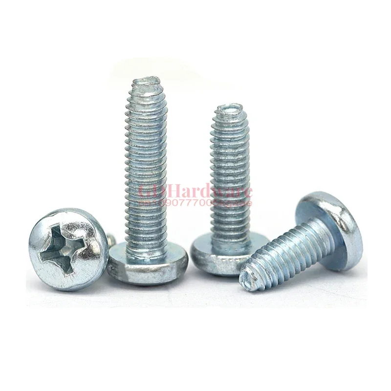 GB6560 M3 M4 M5 M6 M6 Cross Recessed Round Head Triangle Screws Pan Head High Strength Galvanized Self-tapping Locking Screw