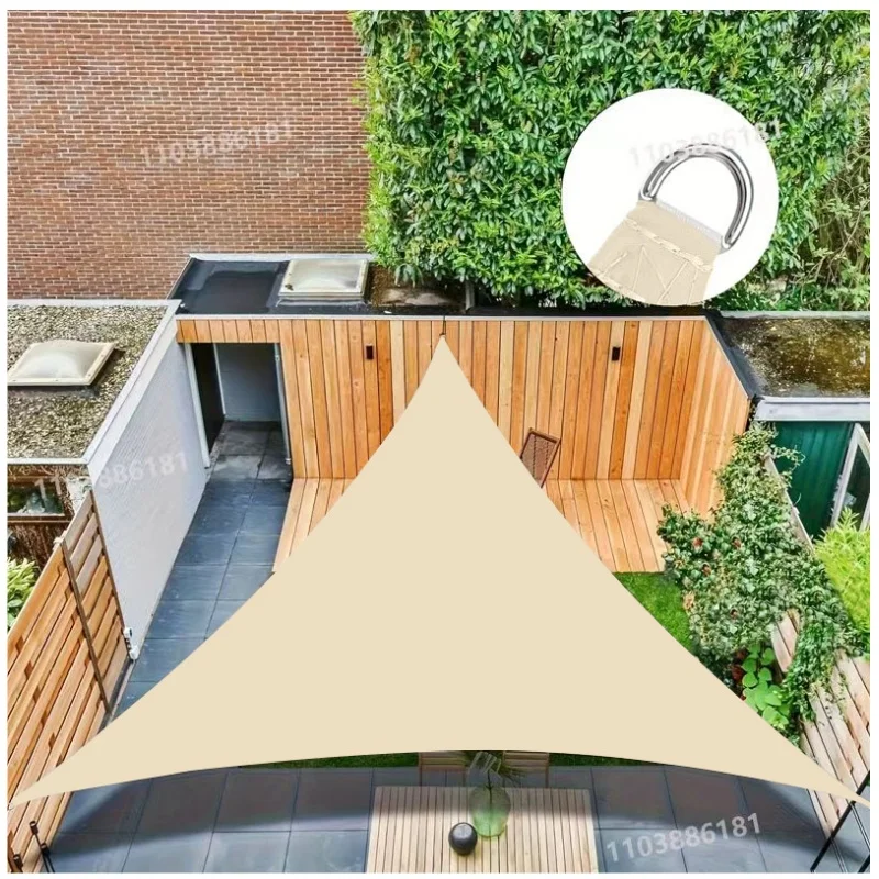Multi-size Triangle Sun Shade Sail Waterproof Outdoor Garden Patio Party Sunscreen Awing Sun Canopy For Beach Camping Pool