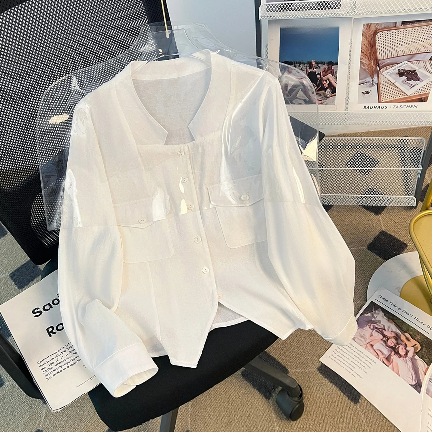 

Новая женская короткая легкая рубашка в национальном стиле с защитой от солнца, модная универсальная летняя верхняя одежда, дышащая, с длинными рукавами