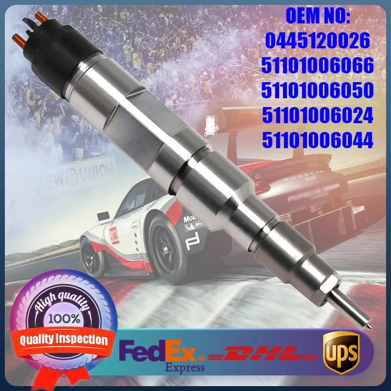 

New Diesel Common Rail Injector 0445120026 51101006066 51101006050 suitable for MAN TGA TGL TGM