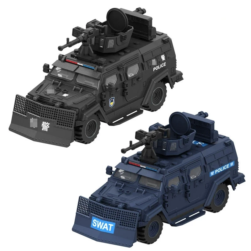 Vehículo de Comando Blindado Militar Todoterreno con Dientes de Sable para Control de Riots, 4 Formas Variables, Sets de Bloques de Construcción y Kits de Ladrillos