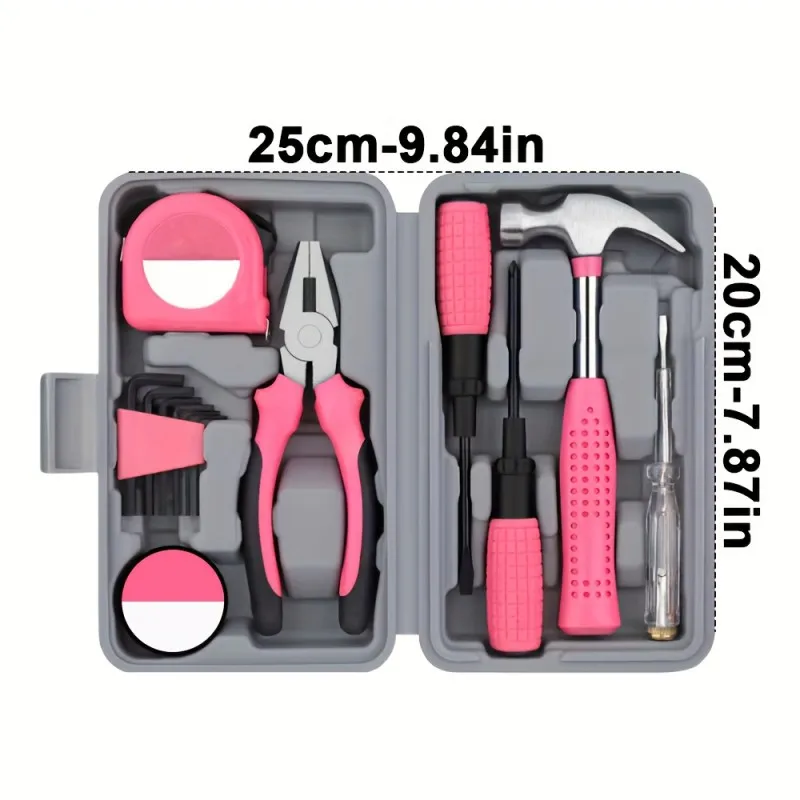 مجموعة أدوات إصلاح المنزل مع مفك براغي مطرقة نائب في صندوق الأدوات - أدوات منزلية شاملة لمشاريع DIY #6