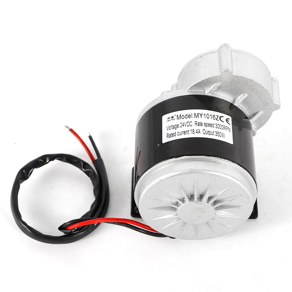 24V 350W Gear Reduction Electric Motor with 9 Tooth Sprocket 300 RPM DIY Electric Reduction Motor for e-Bike Scooter