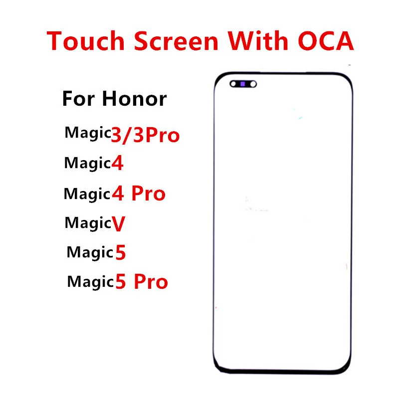 

Outer Screen For Huawei Honor Magic V 5 4 3 Pro Touch Panel LCD Display Front Glass Cover Repair Replace Parts with OCA