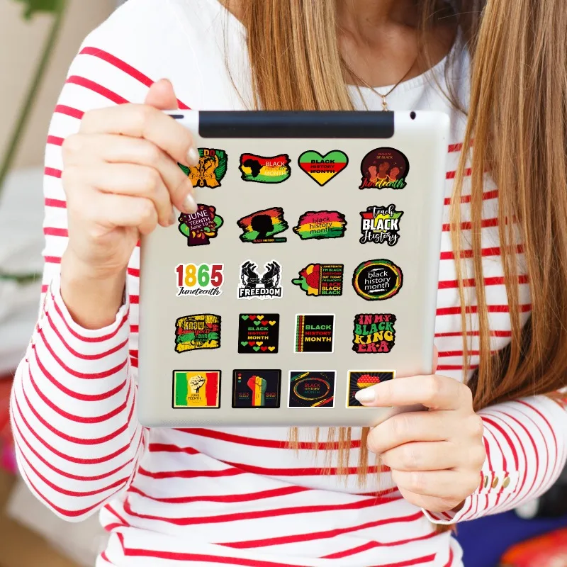 50 قطعة من ملصقات الديكور على شكل شخصية كرتونية لعيد الاستقلال في يوم يونيوينث