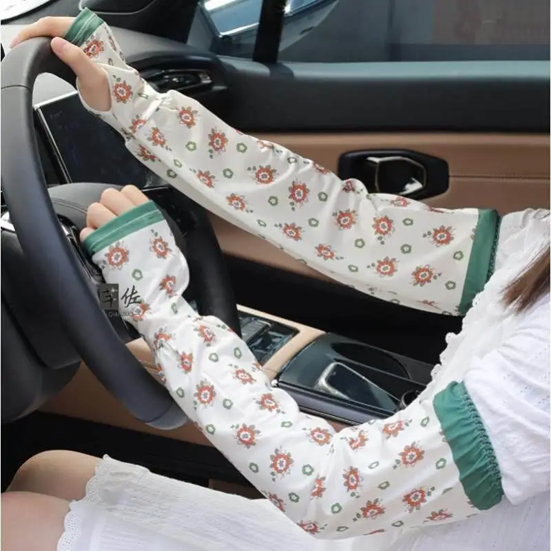 Loose Fit Ice Sleeve Sun Protection Large Size Women's Arm Cover Summer Protective Sleeve Home Daily Use Protective Gloves