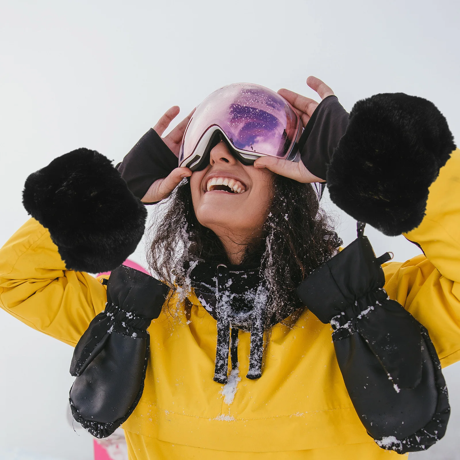 

1 Pair Acrylic Fiber Warm Clothing Cuff Cover Wrist Protector Sleeve Winter Oversleeve Faux Sleeve Faux Cuff Covers