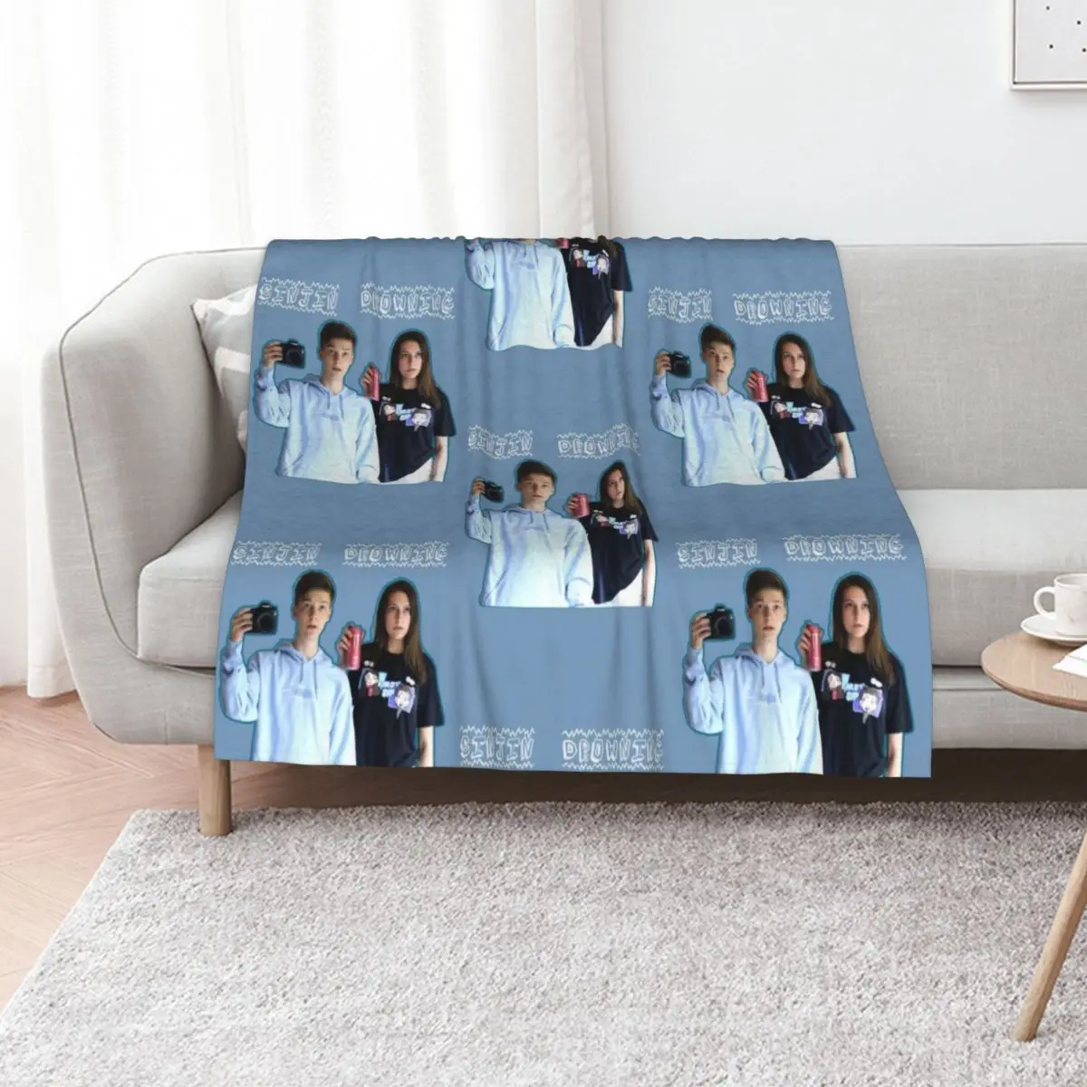 Sinjin Drowning Throw Blanket Plaid Blankets For Sofas Beautifuls Nap Thermal wednesday Blankets