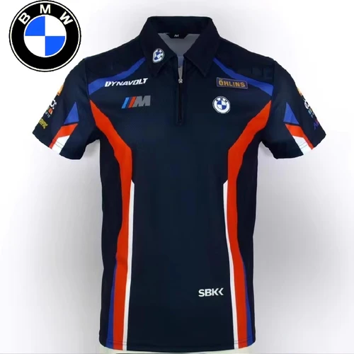 Camiseta de moto del equipo de carreras BMW 2025 DH MTB, Polo todoterreno, camiseta de verano para hombres y mujeres, camiseta de montar transpirable de secado rápido