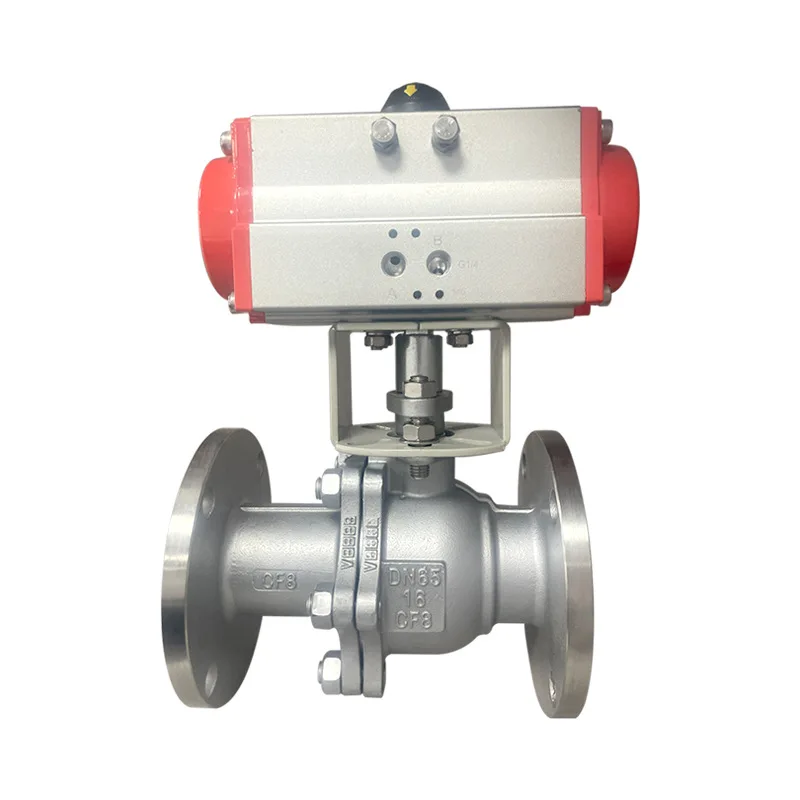 

Q641F-16P high temperature steam explosion-proof quick shut-off valve 304 stainless steel pneumatic low platform flange ball