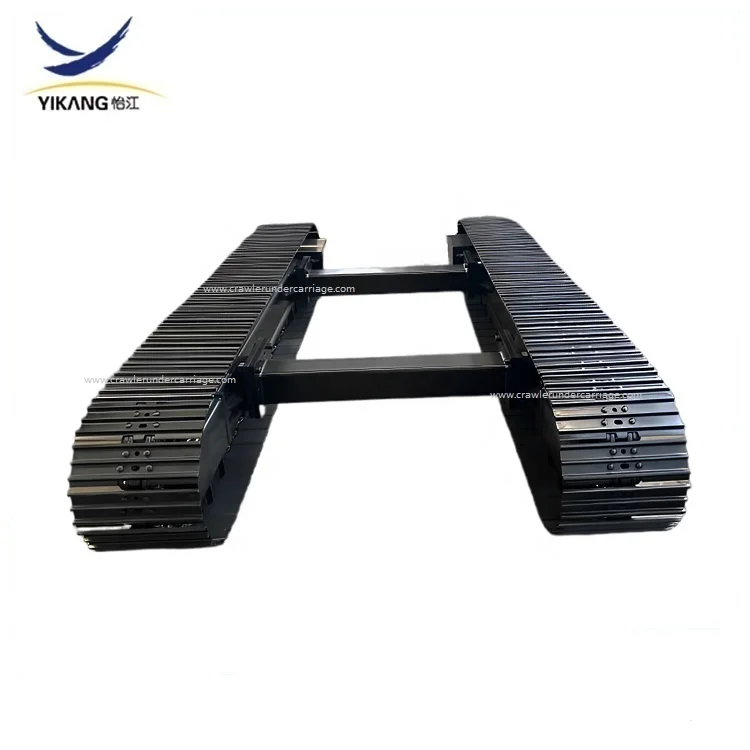 Rubber steel tracked undercarriage for construction machine parts compact crawler drilling rig excavator spider lift crane robot