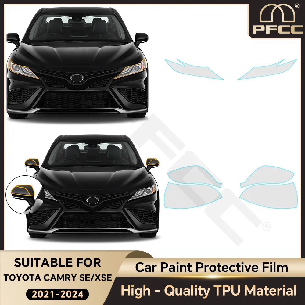 

Precut Paint Protection Film PPF Clear Bra TPU Transparent Accessories Headlight Film for Toyota Camry SE XSE 2021-2024