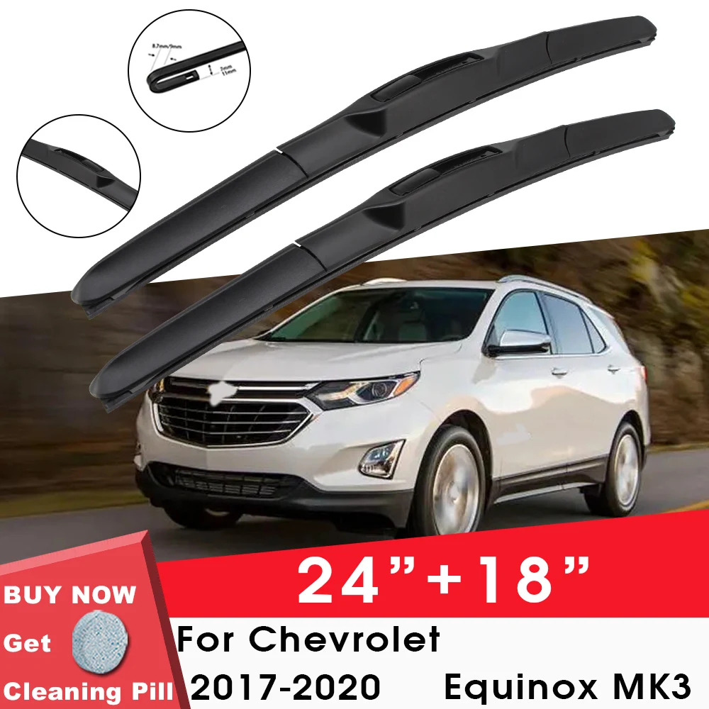 Car Wiper Blade Front Window Windshield Rubber Refill Wiper For Chevrolet Equinox MK3 2017-2020 24\