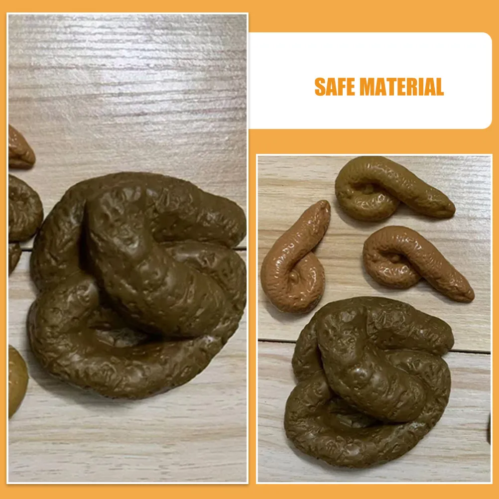 1Set Realistic Plastic Fake Poop Prank Supply April Fools Halloween Birthday Party Lifelike Simulation Joke Prop
