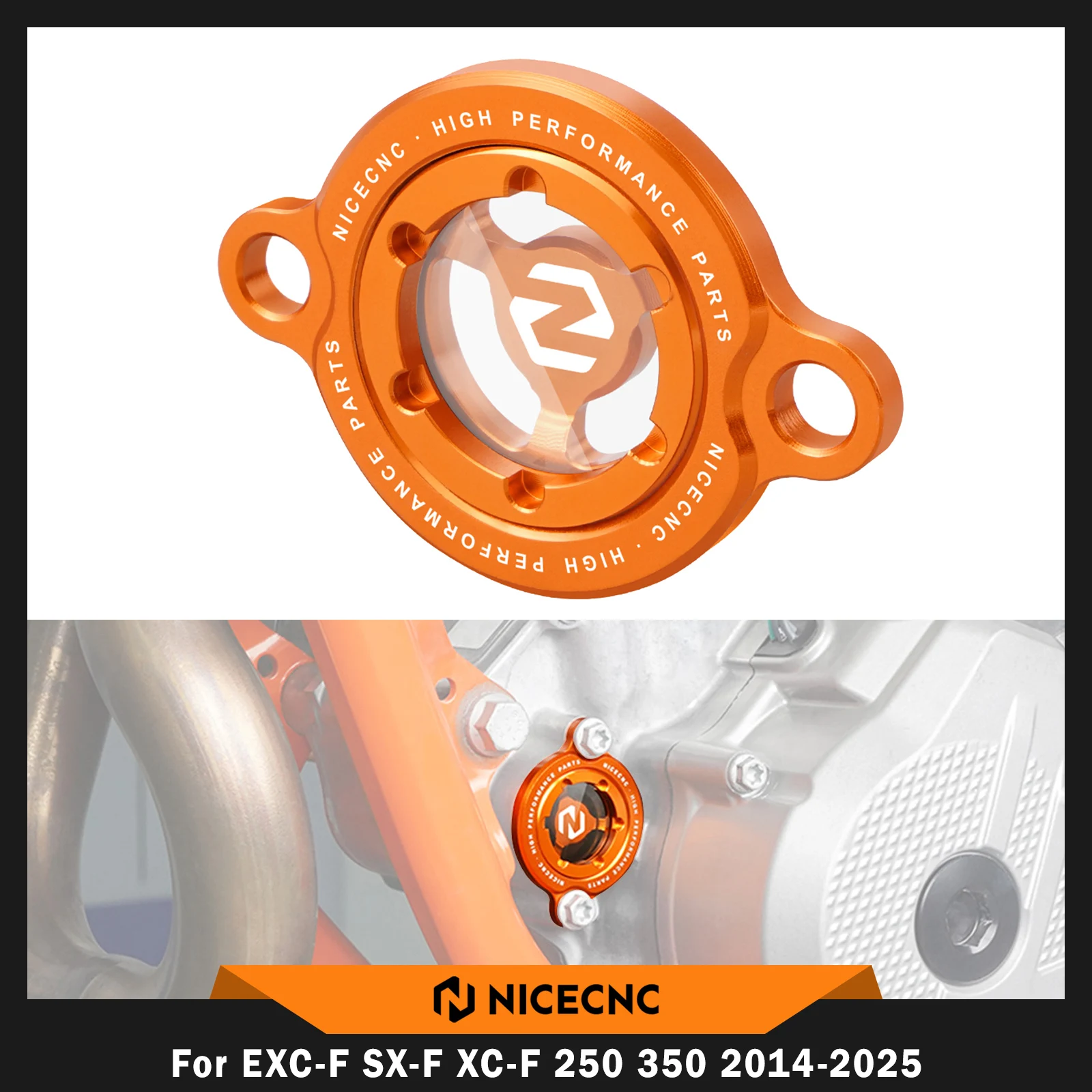 Für KTM EXC 250F EXCF 350 SXF 250 SXF 450 2014-2025 EXC450 2009-2011 Motoröl Filter Kappe Für Husqvarna FE 250 FE 350 FE450