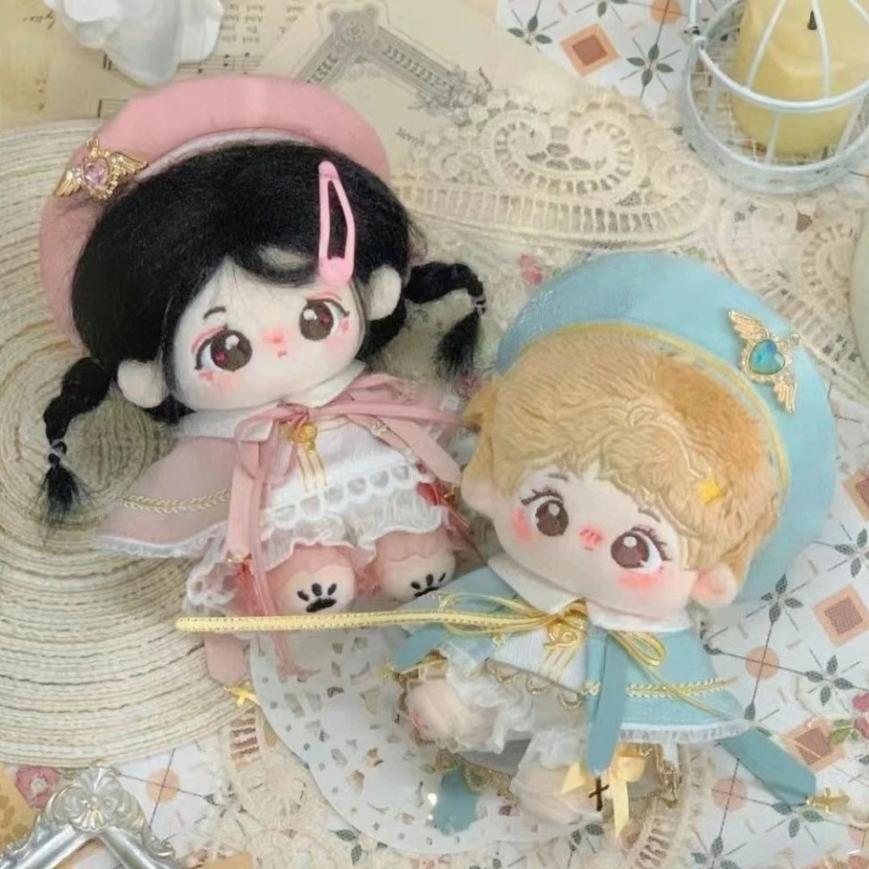 4pcs/set Cute Doll Clothes Outfit For 10CM Cotton Dolls Coat Cape Doll Outfit Dress Up DIY Toys for 10cm Plush Doll Accessories