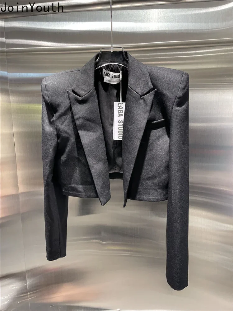 Blazer à manches longues imprimé léopard pour femmes, veste trempée, manteau court, tunique coréenne, vêtements sexy, mode, Y-Y2K, 2023