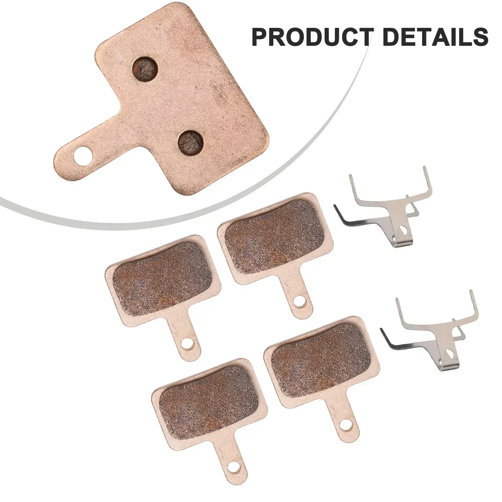 2 Pairs Brake Pads Disc Brake Pads Parts Excellent Heat Dissipation Full Metal Sintering Gold Full Metal Disc Brake