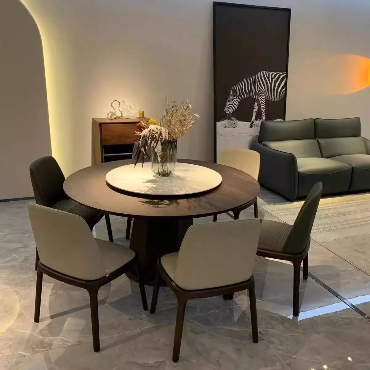 Tisch Esszimmer Designer Kaffee Küche Moderne Zimmer Café Multifunktions Wohnmöbel Runde Mesa Comedor Luxus Resteraunt