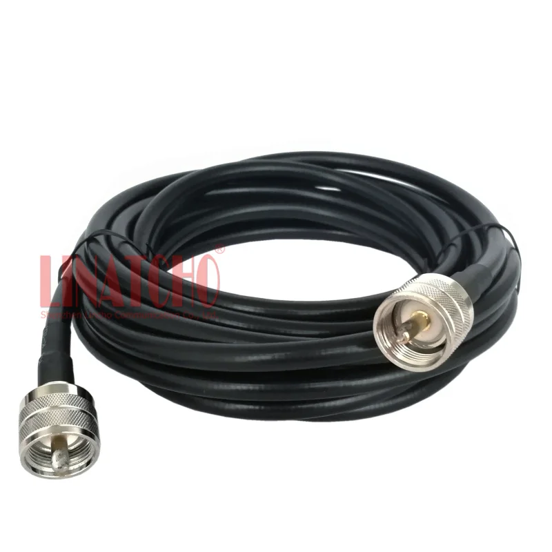 5 Meters 5D-FB Coaxial Ham CB Radio Transmission Antenna Cable PL259 Male to PL259 Male Connector