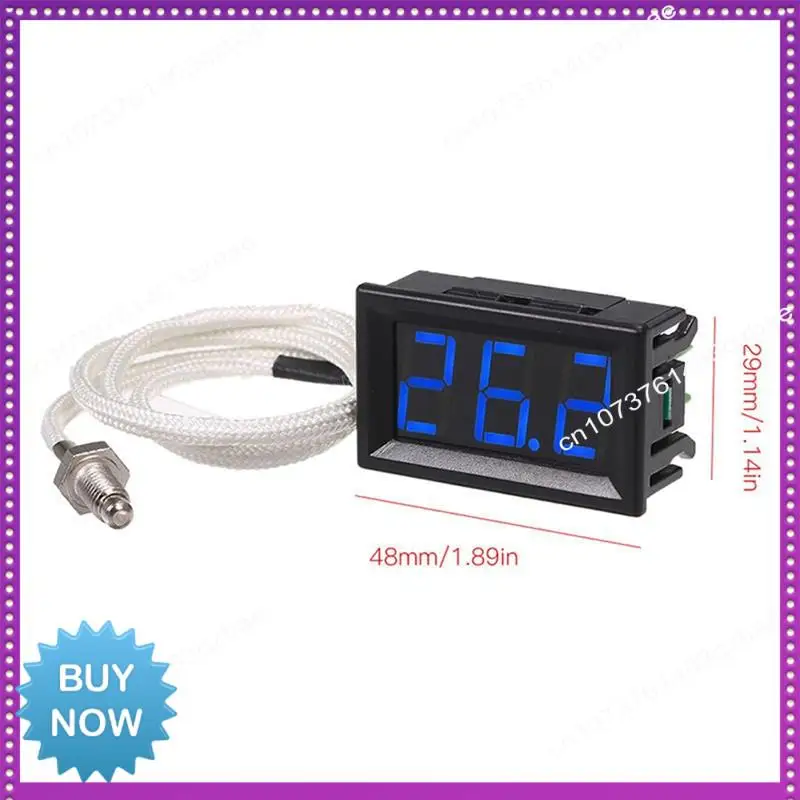 Hot Ltem Industrial High Temperature K-Type M6 Thermocouple Thermometer DC12V -30-800℃ Digital Temperature Meter Tester Reusable