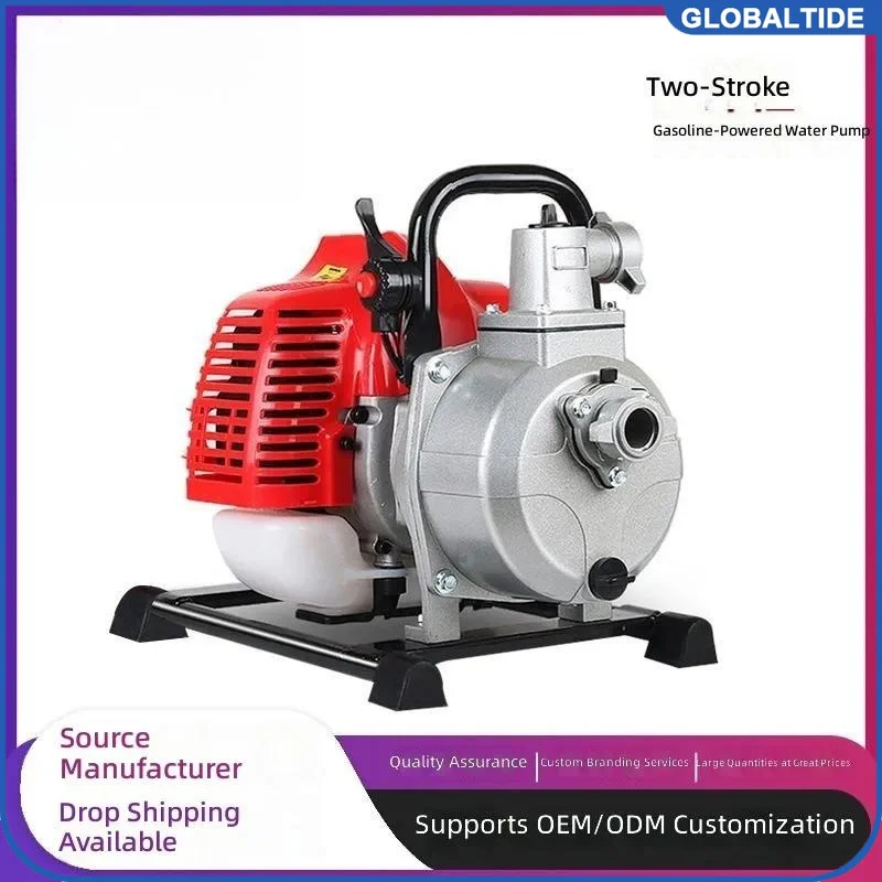 Portable 4‑Stroke Self‑Priming Water Pump High Pressure Supercharging Mini Pump For Agricultural Farm Irrigation Drainage Water
