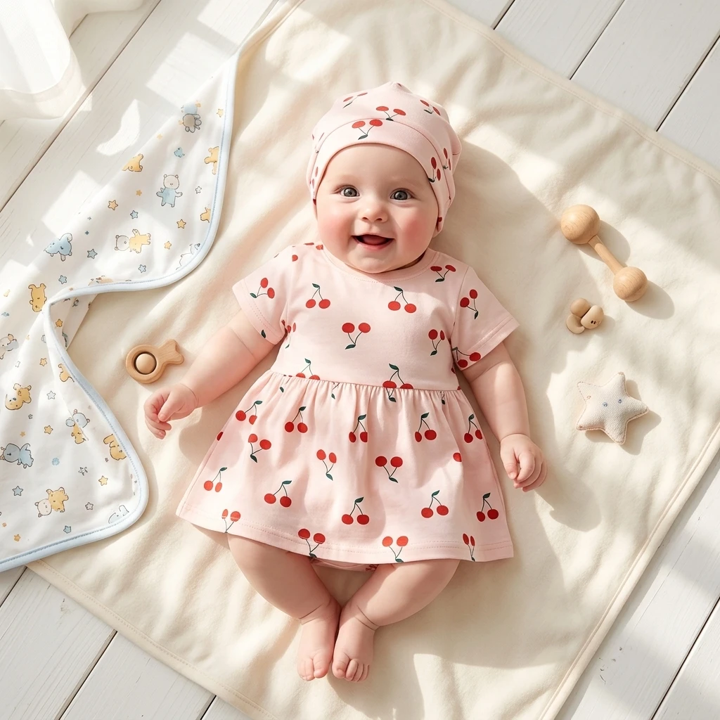 Princess Cotton Fashion Cute Kids Dress Summer Baby Girls Dress Holiday