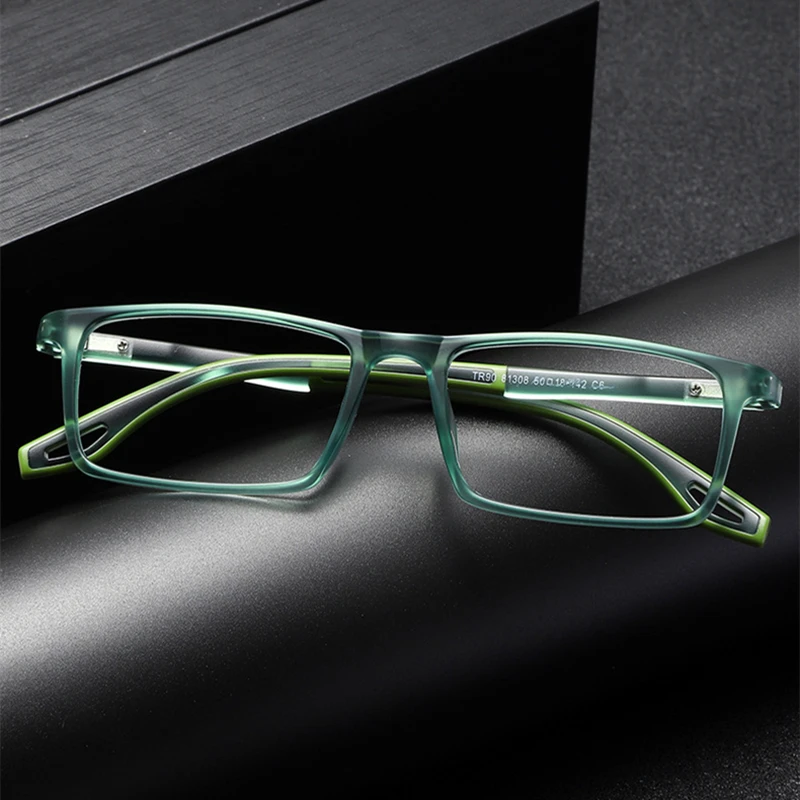 Fashionable Spring Hinge Sports Glass Frame Ultralight TR90 Silicone Anti Slip Glasses Legs Versatile Glasses for Men and Women