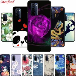 3D Emboss Case For Wiko 10 Phone Case Flowers Black Silicone Shockproof Soft Coque Funda For Wiko 10 Power 20 30 Back Cover Case
