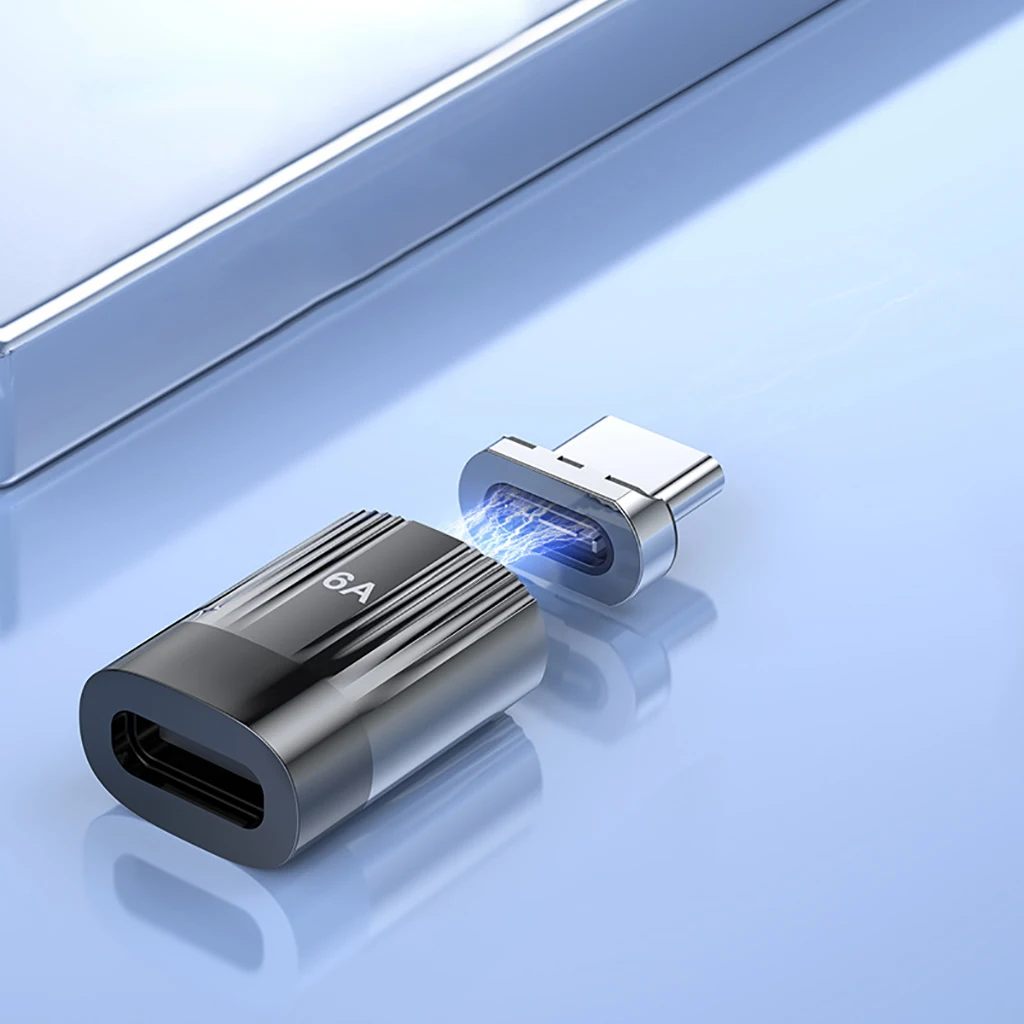 6A 120 Вт Магнитный адаптер супер быстрая зарядка USB C к Type C кабель Разъем для ПК ноутбука магнит зарядное устройство адаптер USB конвертер