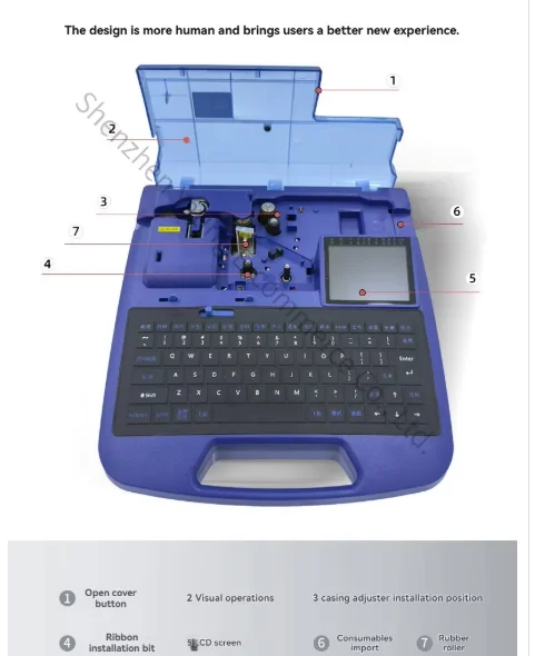 Heat Shrinkable Sleeve Marking Machine Printer Line Number Machine Electronic PVC Number Pipe Coding Machine Automatic