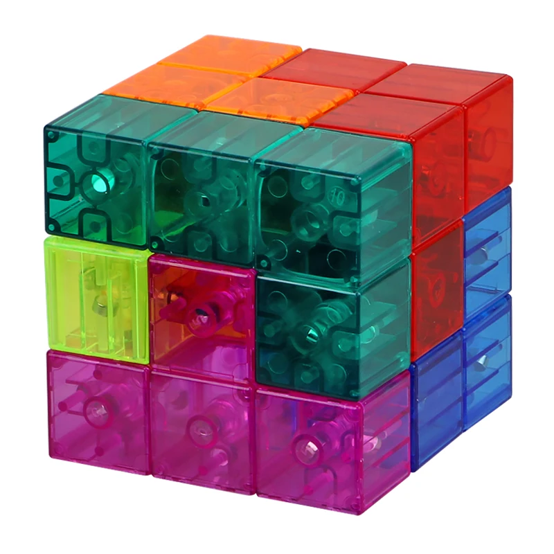 Montessori Luban แม่เหล็ก Cube 3D Twist บล็อกตัวต่อปริศนาห้องเรียนความเร็ว Cube สำหรับของเล่นเพื่อการศึกษาเด็กสมาร์ท Action ของเล่น