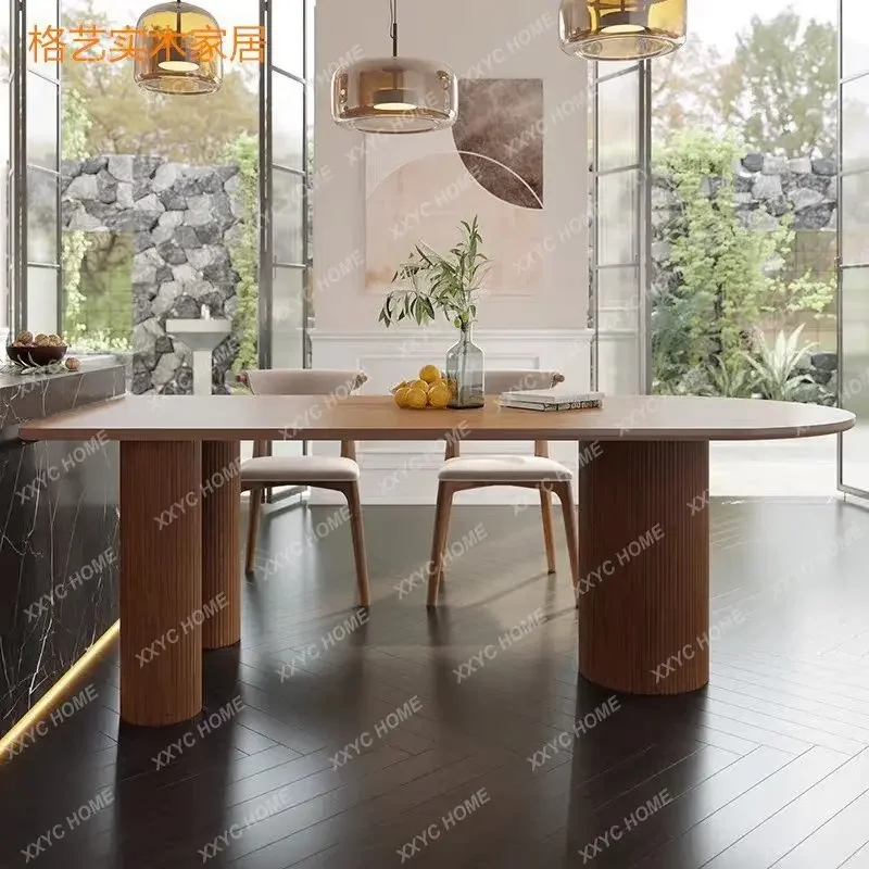 JZhongdao Taiwan integrated solid wood dining table household small apartment dining table