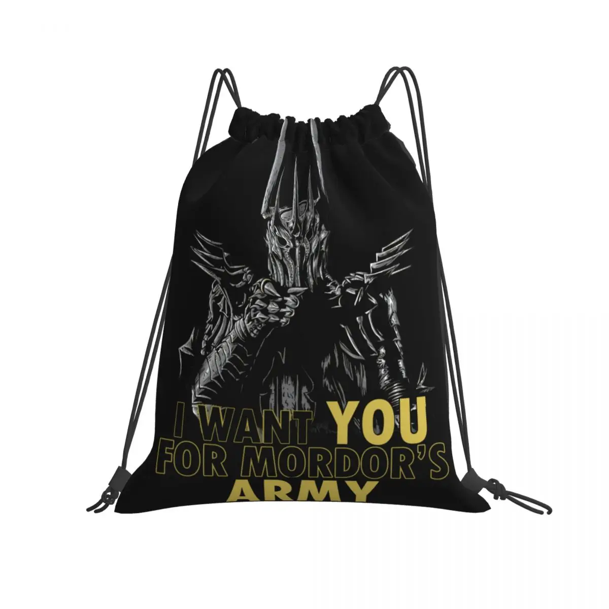 Mordor S Army Sauron Ring Dark Lord Uncle Sam Parody Movie Drawstring Bags Gym Bag Hot Schoolbag