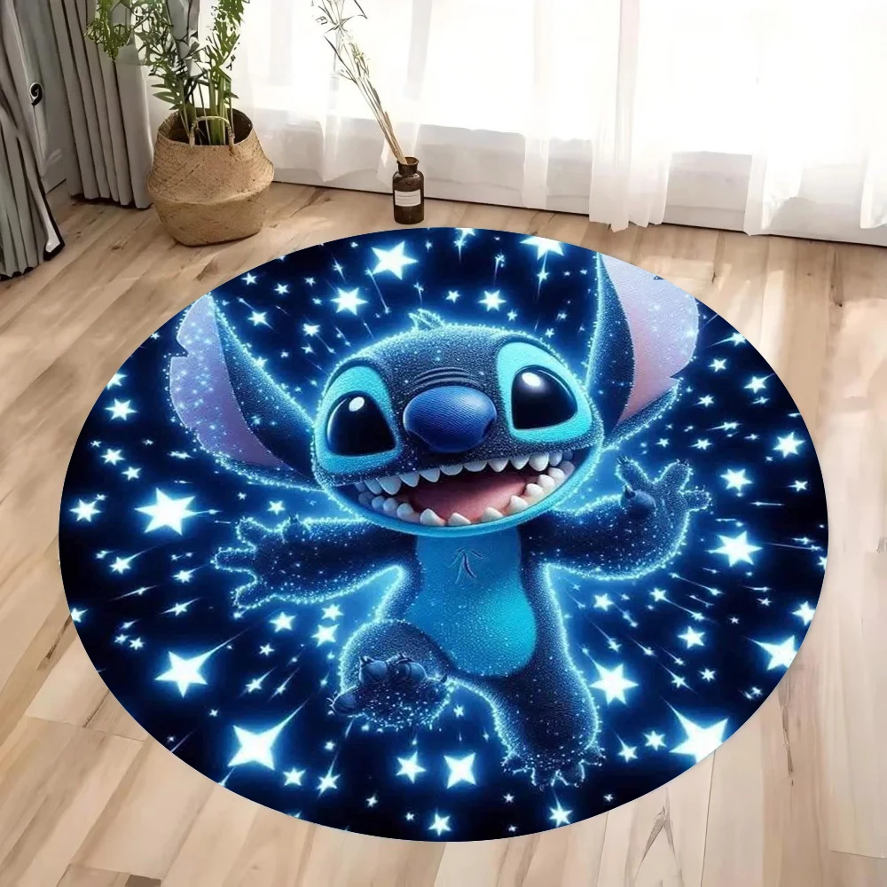 MINISO Disney point imprimé tapis rond jeu pour enfants ramper doux tapis de sol antidérapant salon chaise décor tapis doux zone